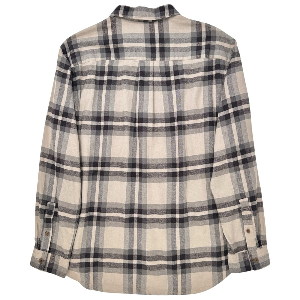 JW Anderson x Uniqlo Gray Brown Plaid Button Up Flannel Shirt sz M - Picture 2 of 8